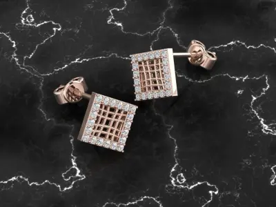 Jewelry Earring 3D print model 13