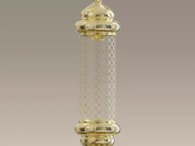 Arabian patterned hanging lantern 3D model