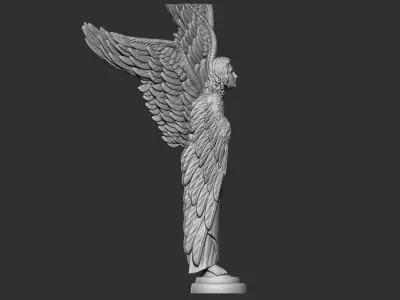 Angel Double Bas Relief model cnc 3D print model 3D print model