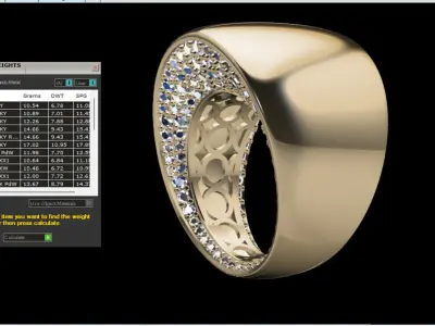 Goldsmith Rad Jewelry Ring Model - Insideros 3D model