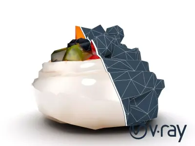 Australian Pavlova Dessert model pack Low-poly 3D model