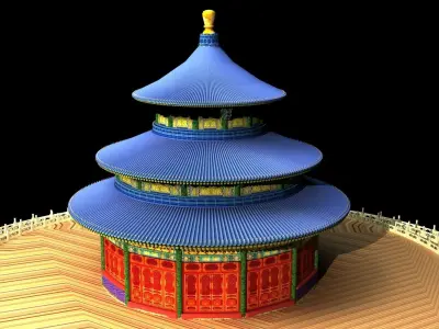 Chinese Beijing temple of Heaven 3D model