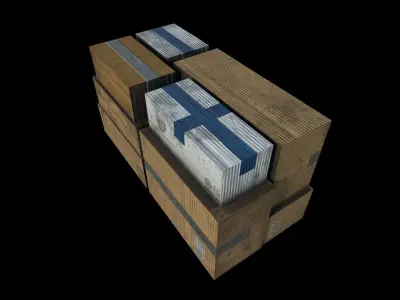 Cardboard Boxes Pack 1 Low-poly 3D model