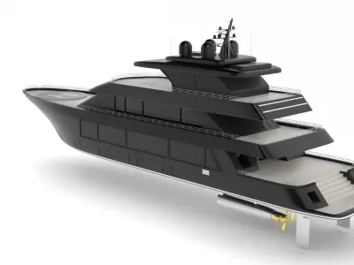 Cabin Cruiser Low-poly 3D model