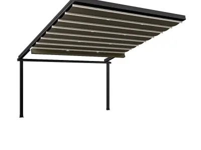 Motorized Pergola 5 oil rubbed bronze 3D model