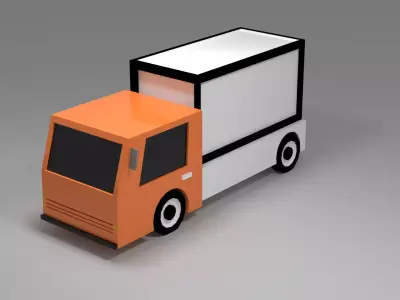 Cartoon Low Poly Truck Low-poly  Low-poly 3D model