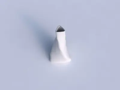 Vase grounded triangle with horizontal sections 3D print model