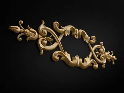 Carved decor 3D model 16