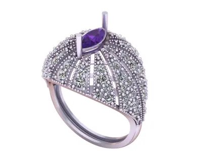 ANTIQUE LUXURY RING 3D PRINTABLE MODEL 3D print model