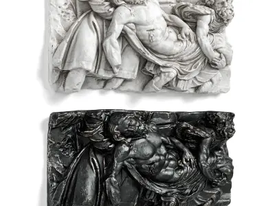 Jesus wall art relief 3D model