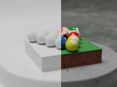 Detailed Pool Ball Set Free 3D model