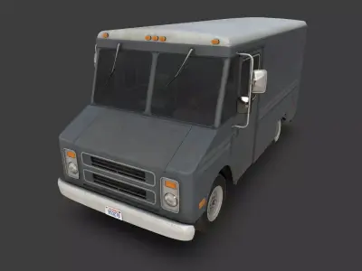 Step Van Low-poly 3D model