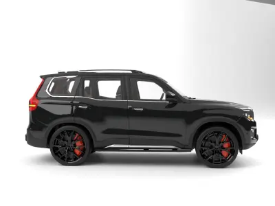 luxury  suv car Low-poly 3D model