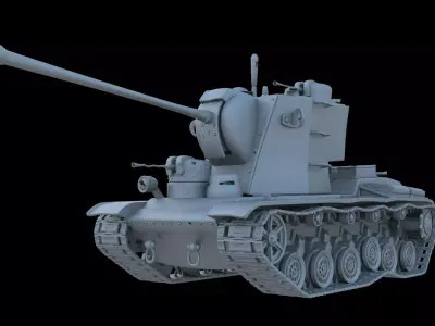 Tank KV-5 - Cartoon version 3D model