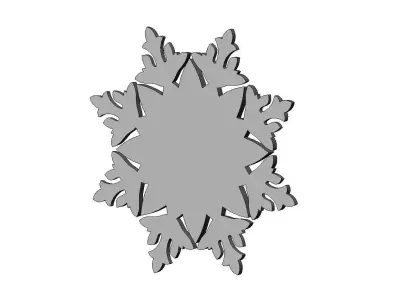 Faceted floral leaf crown rosette carving molding relief onlay 3D print model