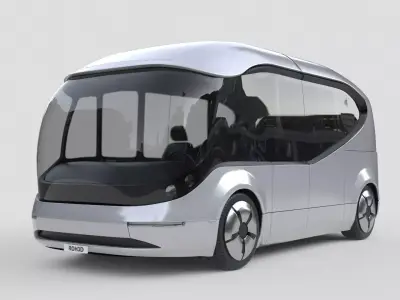 Panoramic Passenger EV Shuttle 3D model