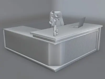 Office Table 3 Low-poly 3D model