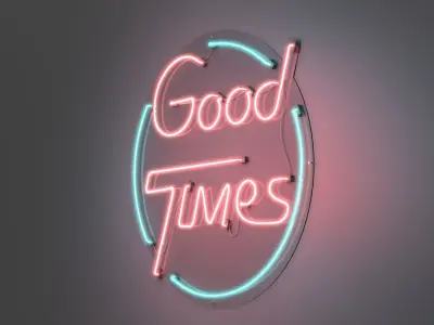 Good Times - Neon Sign 3D model