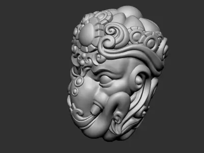 ganesha head 3D print model