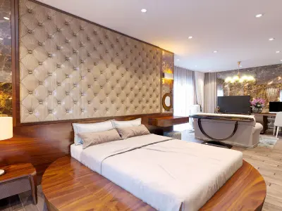 Full scene bedroom master luxury 3D Model 3D model