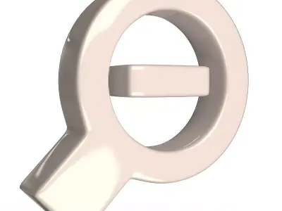 Zoom Out Symbol Low-poly 3D model