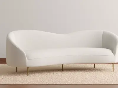 Snoflake Curved Sofa 3D model
