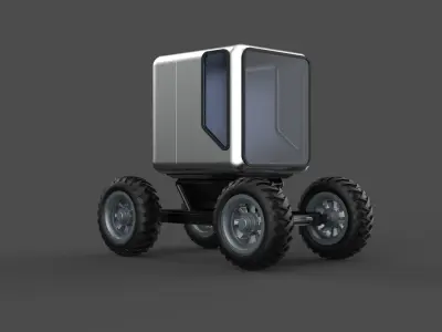 Science fiction style toy car 3D model