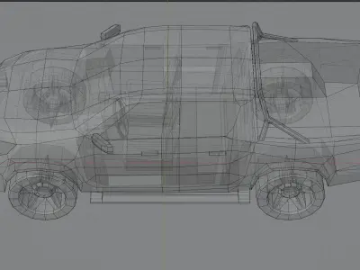 Toyota Hilux Low-poly 3D model