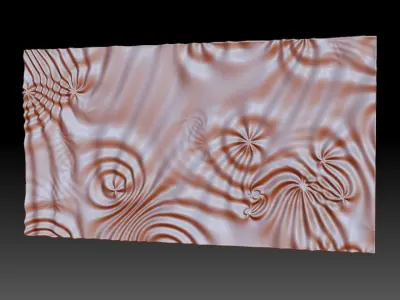 Flow 6373 wavy 3D relief for CNC milling 3D print model