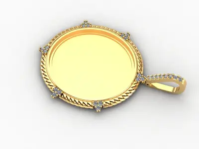 picture pendant chain STL 3D model