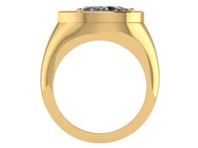 bezel pear shape signet style  3D print model