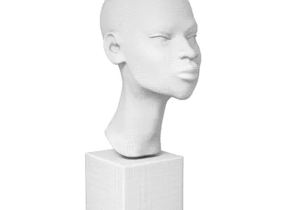 DE BLONAY TETE D AFRICAN sculpture 3D model