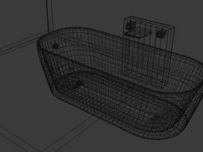 Modern Bathtub Free low-poly 3D model