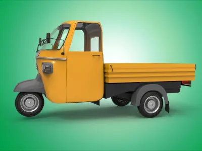 Piaggio aps 3 weel telar  Low-poly 3D model