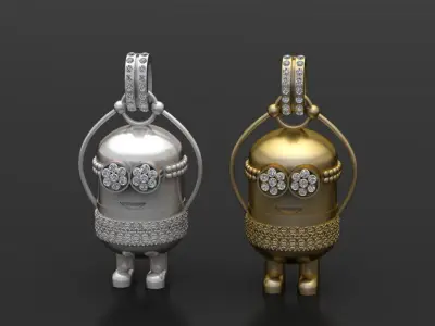 character pendant 3D printable model   3D print model