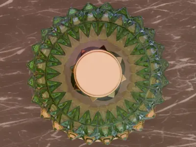 Valentino perfime light green 3D model product for Advertising 3D model