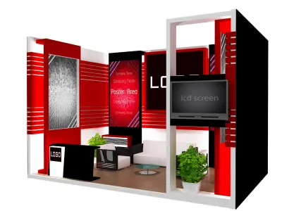 Booth Exhibition Stand a438 3D model