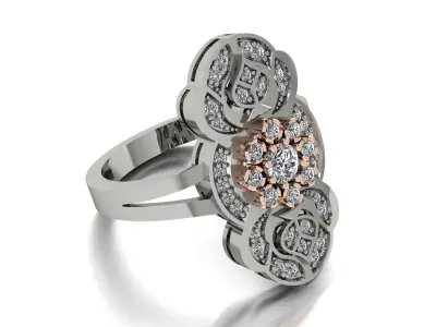 Jewelry Ring Gold 3D print model 25