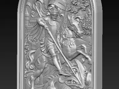 Saint George 3D model frame 3D print model