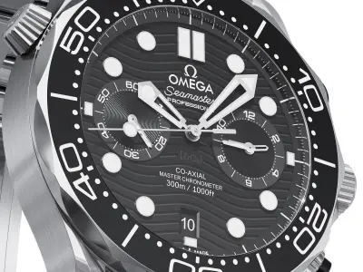 Omega Seamaster Diver 300M 44mm black 3D model