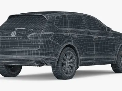 Volksvagen Touareg 2019 Low-poly 3D model