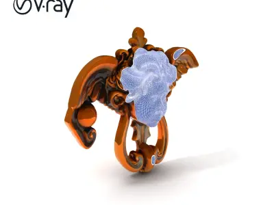 Angel Door Knocker D Model Pack Low-poly 3D model