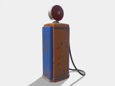 Gas Petrol Pump Low-poly 3D model