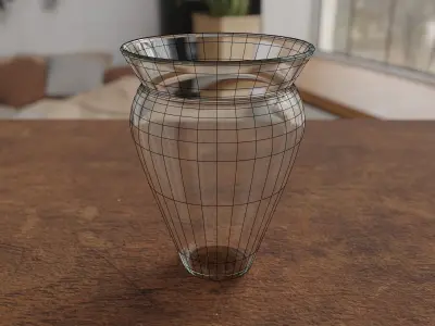 Low-Poly Glass Vase 3D Model Low-poly 3D model