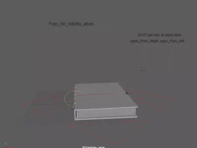 openable book 3D model