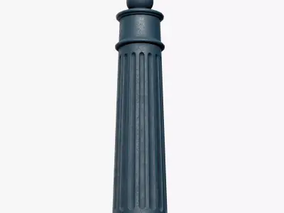 Bollards Cast Iron C Low-poly 3D model