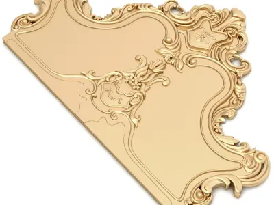 Bed Ornament Frame 1 - For CNC and Interior 3D model