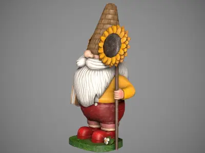 Garden Gnome Low-poly 3D model