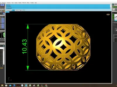 Luxury Hollow Filigree Sphere Bead Jewelry 3D Model 4030 3D print model