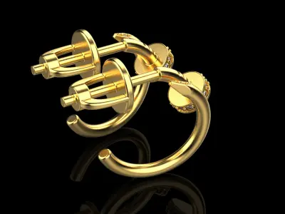 Nail Earrings 11369 3D print model